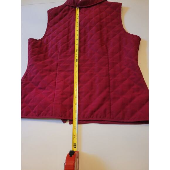 KIM ROGERS Signature Women's Red Full Zip Quilted Vest Size M - Picture 5 of 5